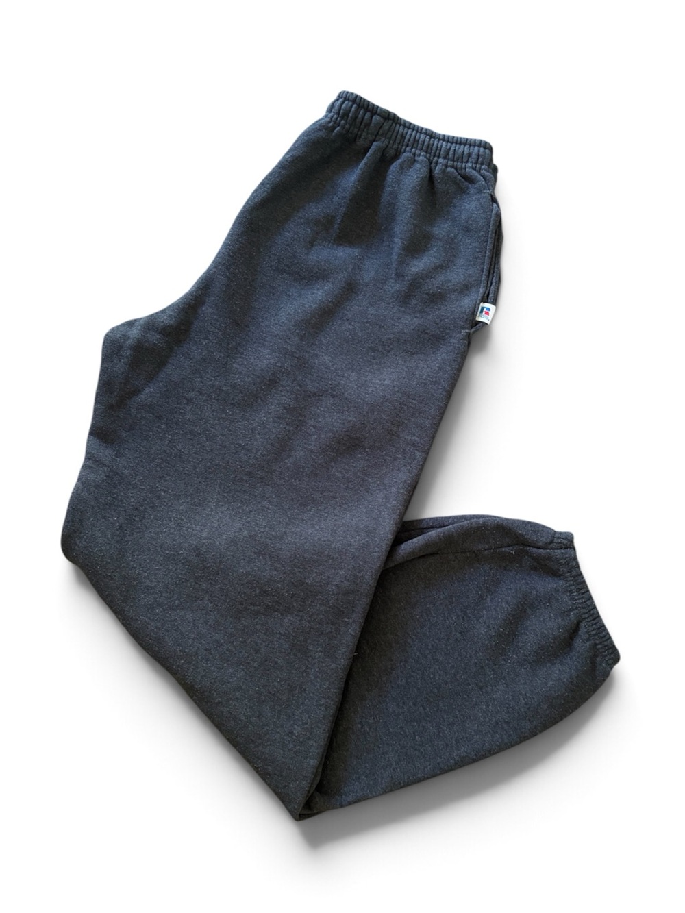 Russell Athletic Drawstring Jogger Sweatpants XL Gray Cotton Blend Sweatpants